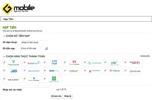 Dịch vụ nạp tiền online áp dụng cho cả thuê bao trả trước và trả sau.