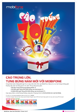MobiFone “châm ngòi” cuộc đua khuyến mãi Tết 2014 - 1 “Châm ngòi” bằng khuyến mãi “khủng”