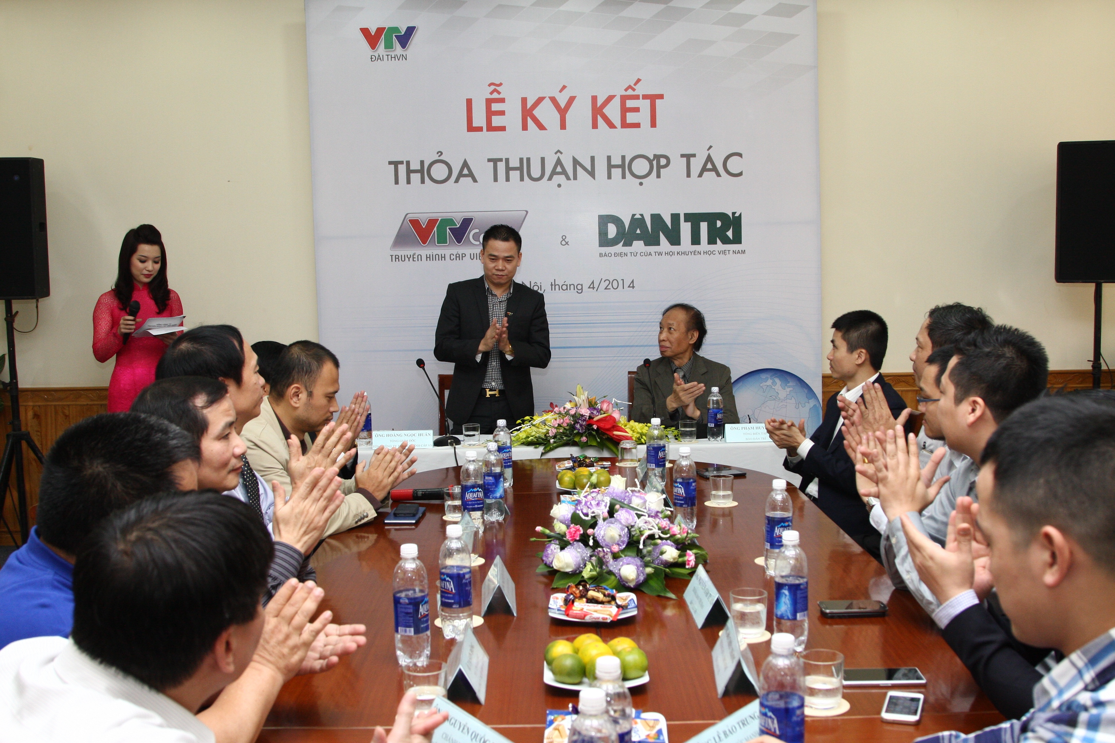 Báo điện tử Dân trí và VTVcab ký kết hợp tác - 1 Toàn cảnh buổi lễ ký kết thỏa thuận hợp tác VTVcab – Báo điện tử Dân trí (ảnh: VTVcab)
