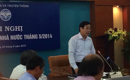 Bộ trưởng Bộ TT&TT Nguyễn Bắc Son phát biểu tại Hội nghị. Ảnh: Vietnamnet