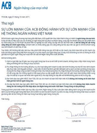 ACB phủ nhận việc “gài bẫy” DongA Bank - 2 ACB phủ nhận việc “gài bẫy” DongA Bank - 2