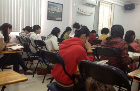 Lớp học có 25 học viên là những phụ nữ đã kết hôn với người Hàn Quốc.