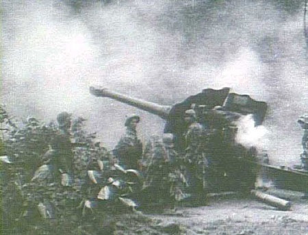 M46 của quân đội Nhân dân Việt Nam trong chiến dịch Quảng Trị 1972(ảnh tư liệu)