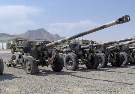 Pháo nòng dài D-74 122mm.