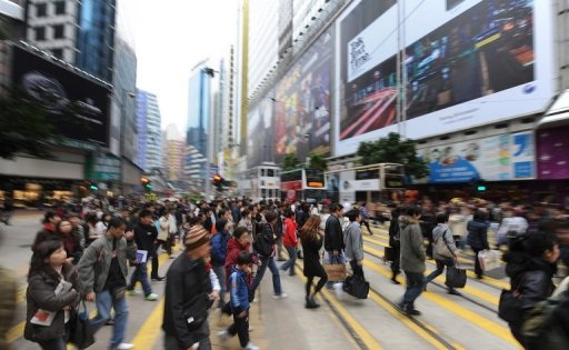 Giá thuê văn phòng ở Hong Kong đã tăng 21,8% trong năm qua (Nguồn: AFP)