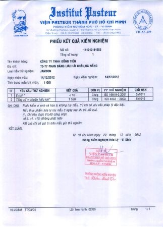 Đồng Tiến đạt các chỉ tiêu về vệ sinh an toàn thực phẩm