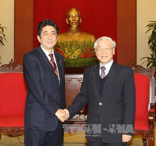 Tổng Bí thư Nguyễn Phú Trọng tiếp Thủ tướng Nhật Bản Shinzo Abe - 1 Tổng Bí thư Nguyễn Phú Trọng tiếp Thủ tướng Nhật Bản Shinzo Abe