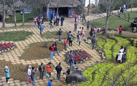 Giới trẻ đua nhau lên Sa Pa nhân ngày lễ Tình yêu - 1 Điểm du lịch núi Hàm Rồng luôn hấp dẫn du khách trẻ tới thăm Sa Pa.
