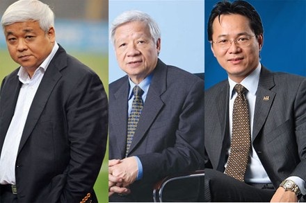 Từ trái sang: Bầu Kiên, ông Trần Xuân Giá, ông Lý Xuân Hải.