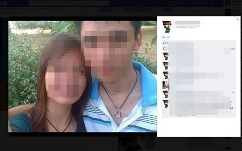 Ảnh chụp của B. và nữ sinh T., khi còn mặn nồng.