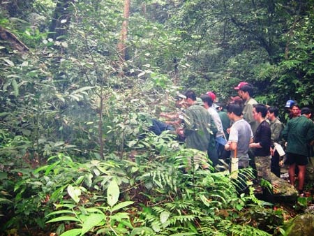 Điểm phát hiện thi thể của 5 người đi tìm trầm quê ở Quảng Bình bị sát hại.