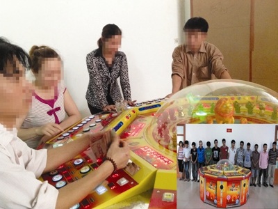 Máy đánh bạc “Sư tử” tàn phá miền quê - 1 Máy Sư tử ở thị trấn Phù Yên, Sơn La.