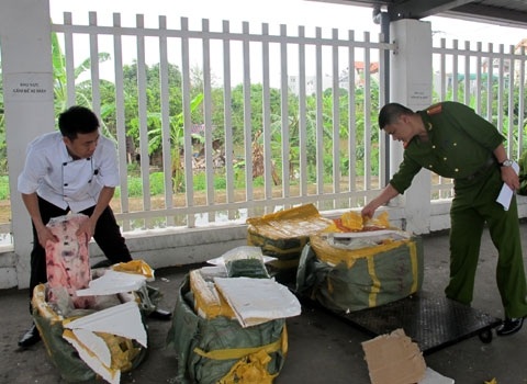 Số thịt bò bị thu giữ.