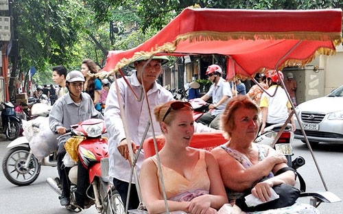 Gần đây khách du lịch nước ngoài đi xích lô ở Hà Nội liên tục bị hét giá (Ảnh minh họa).