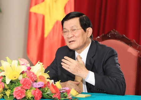 Chủ tịch nước Trương Tấn Sang trả lời phỏng vấn báo chí Trung Quốc - 1 Chủ tịch nước Trương Tấn Sang
