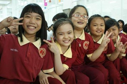 Học sinh Trường Tiểu học dân lập quốc tế Á Châu.