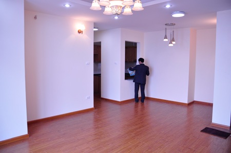 Căn hộ hoàn thiện thực tế bên trong tòa nhà