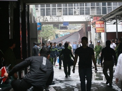 Hiện trường vụ cháy.