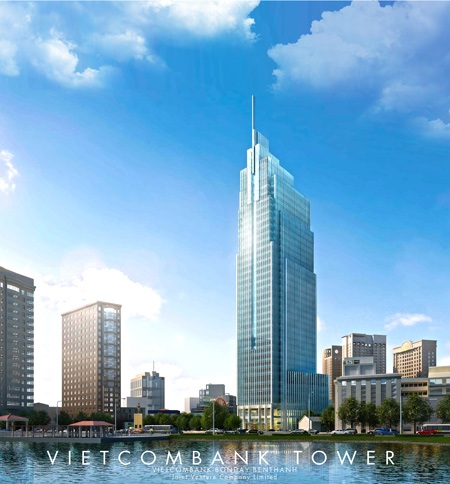 Eurowindow giới thiệu vách kính "khủng" tại triển lãm VietBuild 2014 - 1 Phối cảnh dự án Vietcombank Tower