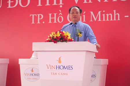Vingroup khởi công siêu dự án khu đô thị Vinhomes Tân Cảng - 2 Ông Tất Thành Cang - Tân PCT UBND TP.HCM phát biểu