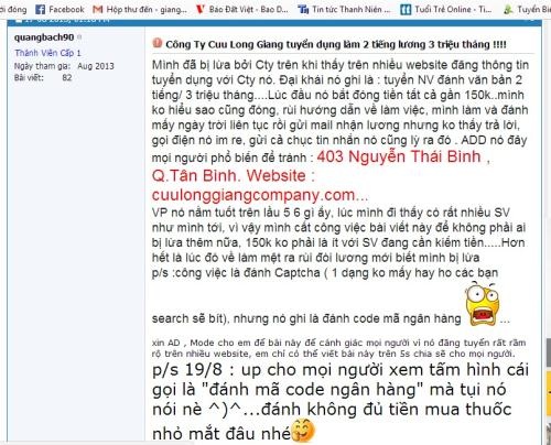 Vạch mặt những chiêu lừa đảo việc làm - 3 Nhiều chia sẻ cảnh báo những mánh lừa đảo việc làm được đăng trên mạng