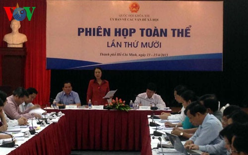 Bà Trương Thị Mai phát biểu tại phiên họp