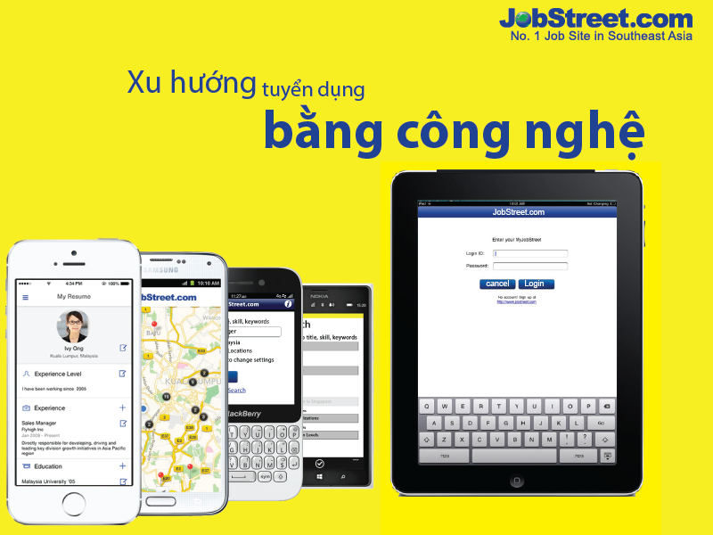Sáng tạo hơn trong tuyển dụng với công nghệ - 1 Khảo
sát của JobStreet.com trên 280 doanh nghiệp tại sự kiện