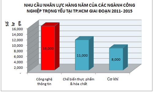 Nguồn: Trung Tâm Dự Báo Nhu Cầu Nhân Lực TP.HCM