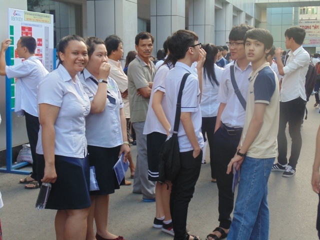 Hầu hết thí sinh có tâm lý thoải mái trước khi bước vào môn thi đầu tiên (