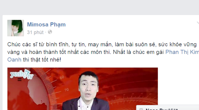 Ngộ nghĩnh lời chúc thí sinh thi tốt từ cộng đồng mạng - 2 Lời nhắn nhủ đó có thể là từ bố mẹ, anh chị, bạn bè... của thí sinh