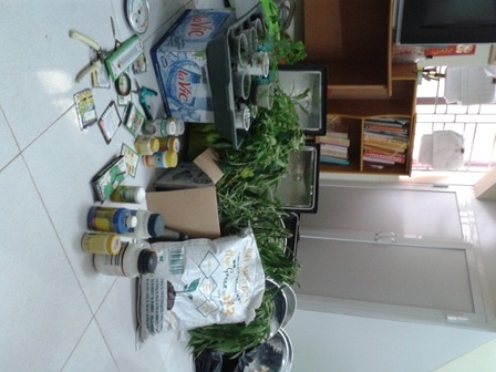 Phòng ngủ cũng được Nam tận dụng làm khu trồng cần sa