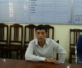 Đối tượng Hòa tại cơ quan điều tra