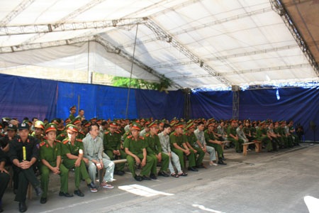 Các bị cáo tại phiên phúc thẩm sáng nay