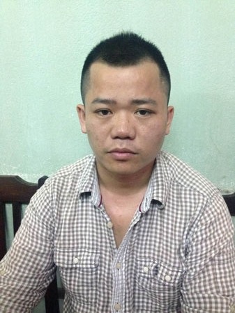 Đối tượng Cường tại cơ quan điều tra