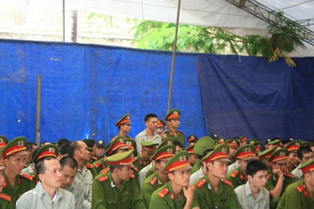 Các bị cáo tại phiên phúc thẩm sáng nay