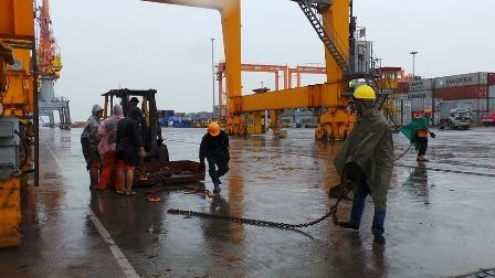 “Gói ghém” tài sản, di tản dân trước giờ bão đổ bộ - 8 Cảng Hải Phòng hối hả chống bão