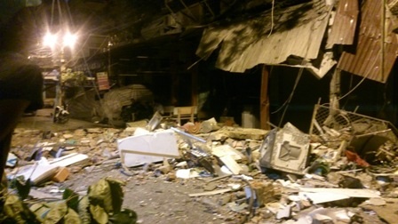 Hiện trường vụ sập ban công