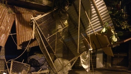 Hiện trường vụ sập ban công