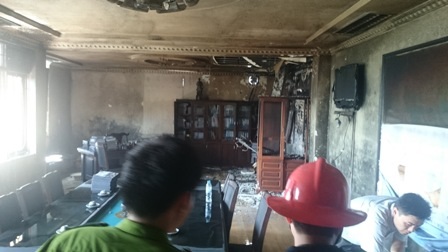 Cháy phòng làm việc của Giám đốc Sở TN-MT - 4 Phòng Giám đốc Sở TN-MT Hải phòng bị thiêu rụi