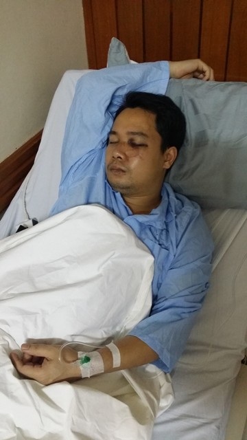 Nạn nhân Nam đang được điều trị tại bệnh viện