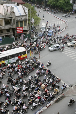 Dòng người đang dừng lại