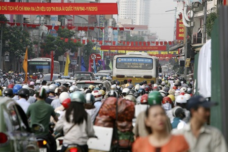 Dòng người đang dừng lại