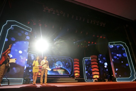 MC Thanh Vân và Mạnh Tùng.