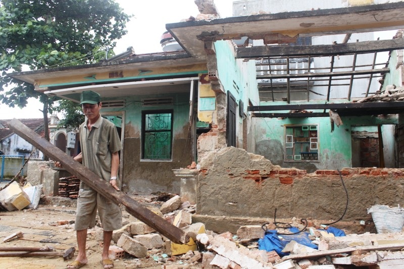 Tỉnh Bình Định có 92 nhà sập hoàn toàn do bão số