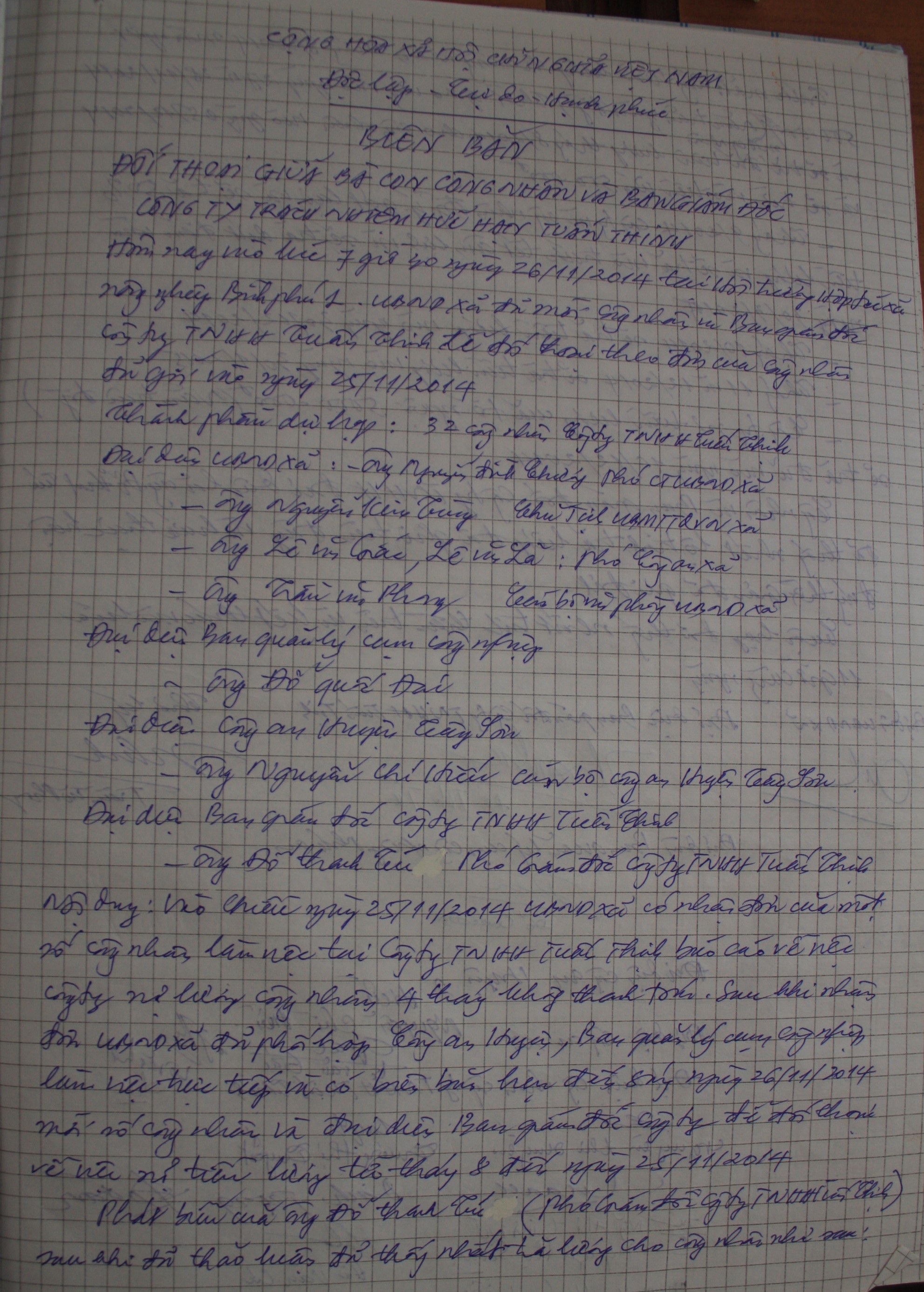 Làm việc với cơ quan chức năng, đại diện công ty cam kết trả cho công nhân nhưng vẫn không chịu trả