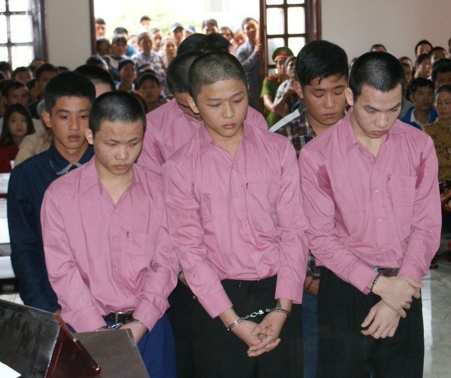 Các bị cáo tại tòa