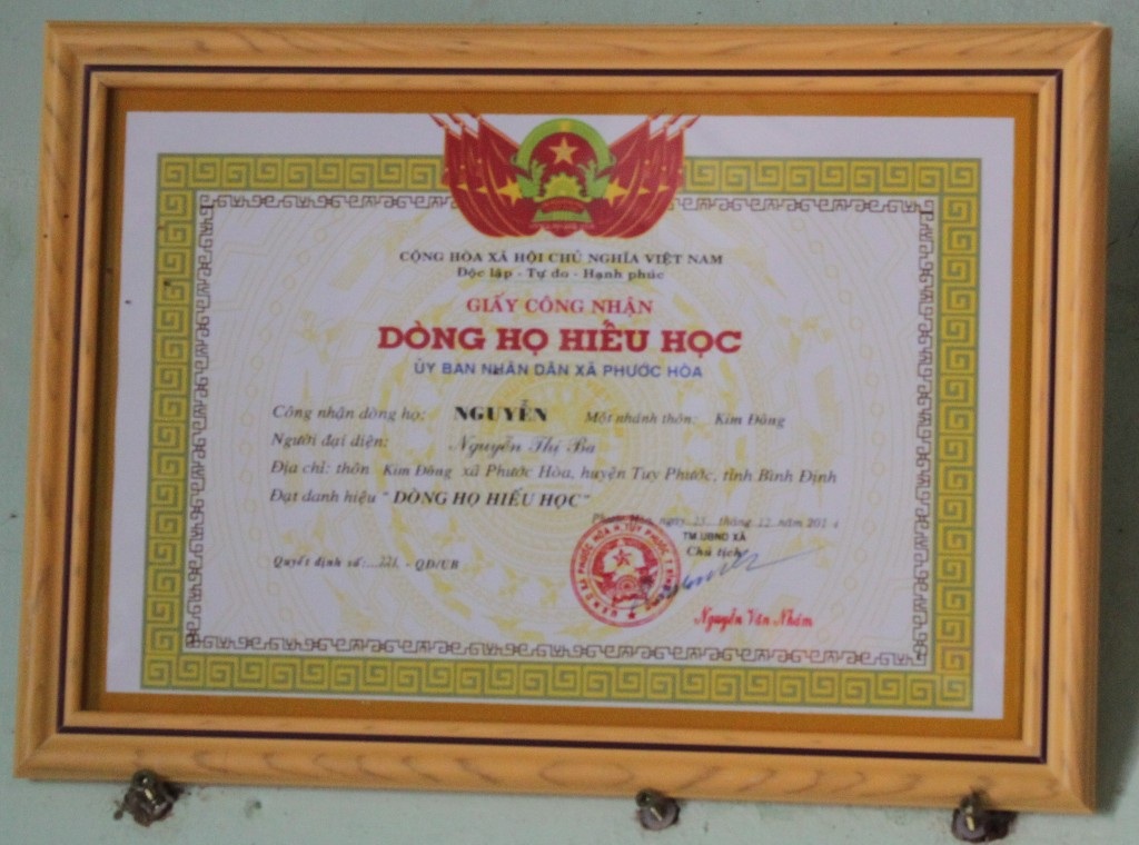 Không chỉ có truyền thống cách mạng, dòng tộc Nguyễn Chưng còn là dòng họ hiếu học