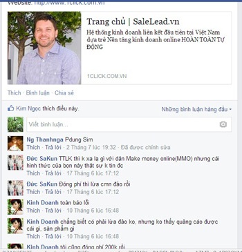 Nhiều thành viên mạng xã hội chia sẻ bị lừa bởi Cty Click.