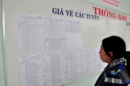 Cứ đến dịp Tết, bến xe trung tâm Đà Nẵng niêm yết giá vé công khai để người dân tham khảo