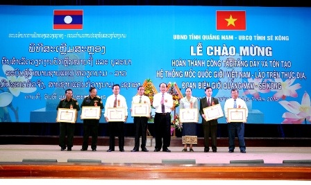 Hoàn thành cắm mốc biên giới đoạn Quảng Nam - Sê Kông